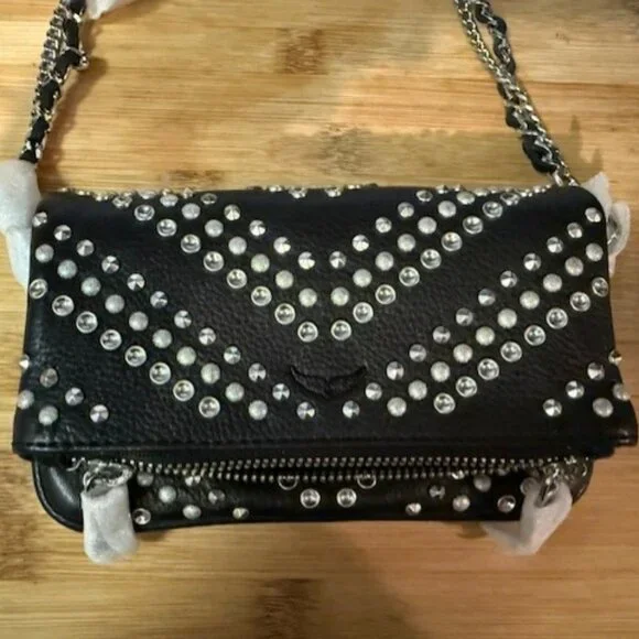 Zadig & Voltaire Rock Nano Arrow Studded Crossbody Bag - Picture 6 of 16